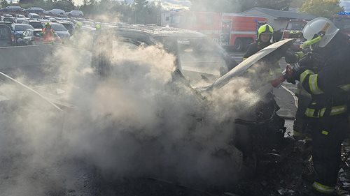 Požár vozidla na elektrický pohon