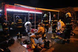 Zásah na neznámou chemickou látku v panelovém domě