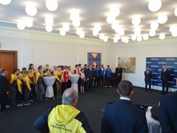 Ostravský primátor přijal úspěšné hasiče-sportovce