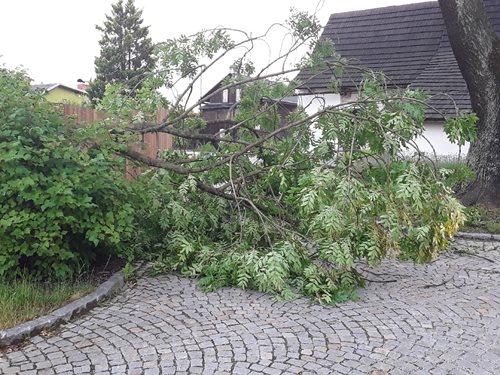 Odstraňování následků bouřek a evakuace táborů