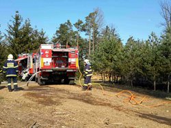Hasiči zasahovali u požáru lesa na Znojemsku devět hodin