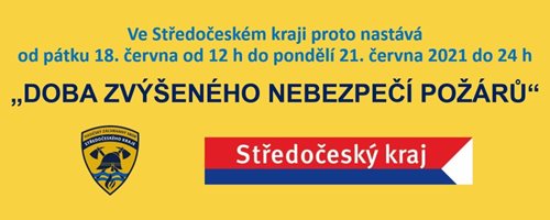 VÝSTRAHA – zvýšené nebezpečí vzniku požárů!