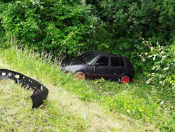 Nehoda osobního vozidla na Žďársku u Dolní Rožínky se obešla bez zranění