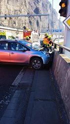 Dopravní nehoda osobního auta v Ústí nad Labem