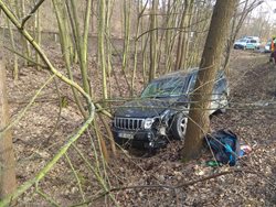 Nedaleko železničního přejezdu v Plzni došlo k dopravní nehodě dvou vozidel