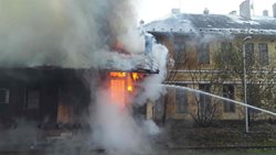 V Prostějově na nádraží hořela dřevěná budova