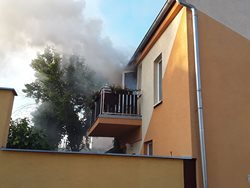 Požár rodinného domu v Hodoníně