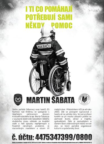 Vyhlášení veřejné sbírky pro zraněné příslušníky HZS 