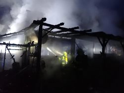 Požár v Karolince na Vsetínsku