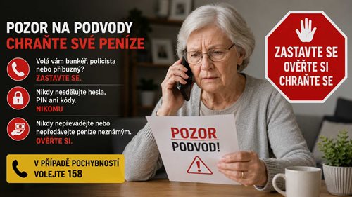 Bohužel stále stejná hrozba. Podvodníci dál útočí na seniory a mění jen své příběhy