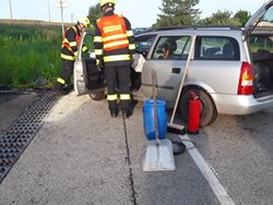 U Markvartic na Třebíčsku havaroval řidič s osobním vozidlem