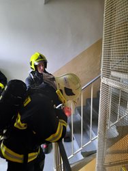 Požár bytu v Kadani