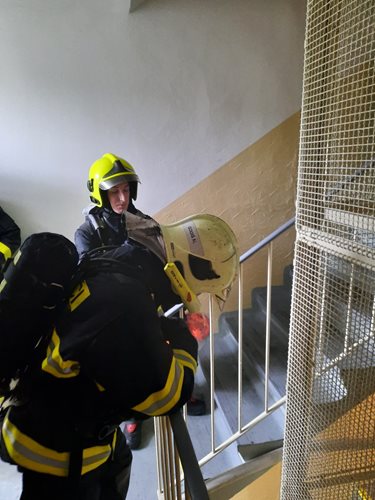 Požár bytu v Kadani