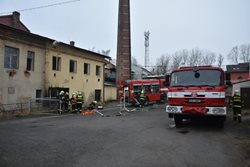Topný olej způsobil požár kotelny v průmyslovém objektu