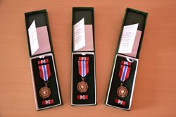 15.6.2021 Medaile Za věrnost příslušníkům Územního odboru Žatec a Územního odboru Chomutov