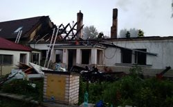 Požár rodinného domu v Šestajovicích