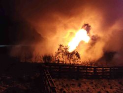 Požár dřevostavby na Břeclavsku