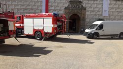 Hořelo na zámku v Litomyšli, naštěstí se jednalo o prověřovací cvičení