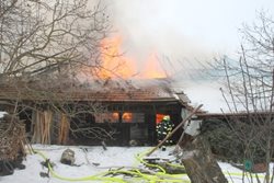 Ve Štěchově na Blanensku ve čtvrtek 9.2. 2017 hořelo.