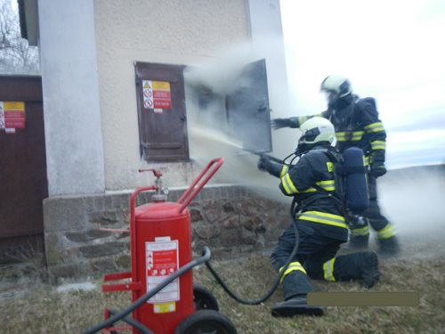 Požár trafostanice ve Zhoři u Tábora