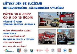 POZVÁNKA: Dětský den na Floře s hasiči, policisty i záchranáři