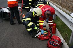 Dopravní nehoda osobního auta u Valkeřic okres Děčín