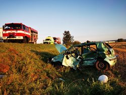 Hasiči zasahovali u dvou tragických dopravních nehod