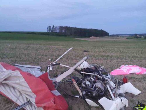 V Poličce se zřítilo rogalo 