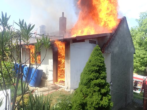 Požár rodinného domu na Kroměřížsku