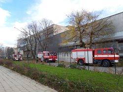 Požár v průmyslovém areálu na ulici Husova v Přerově