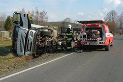 Další  dopravní nehoda kamionu v Klenčí p. Čerchovem