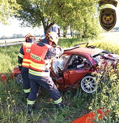 Rána plná dramatu: Řidič skončil po nárazu do stromu v řepkovém poli
