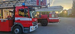 Ranní střídání směny hasičů Pardubického kraje