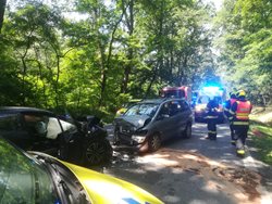 Nehoda v Třeboni, Holičkách se obešla nakonec bez vyproštění