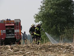 Na Hodonínsku hořel porost mezi vinohrady