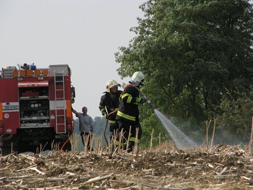 Na Hodonínsku hořel porost mezi vinohrady