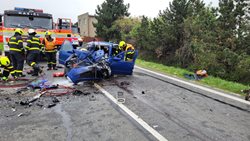 Pět zraněných osob u dopravní nehody v Brance u Opavy