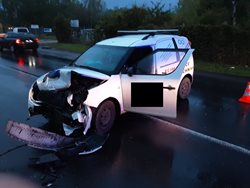 Dopravní nehoda dvou osobních aut v Litvínově