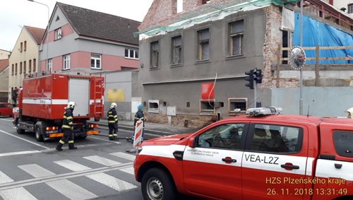 V Domažlicích unikal plyn z porušené přípojky