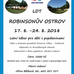 Letní dětský tábor Robinsonův ostrov - popáleniny