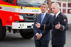 Předseda vlády České republiky Andrej Babiš navštívil centrální stanici HZS Moravskoslezského kraje v Ostravě