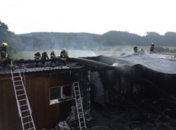 Požár dřevostavby rodinného domu