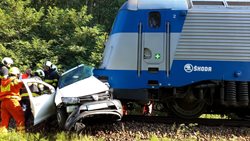 Tragická nehoda na přejezdu u Kamenného Újezdu v Jihočeském kraji