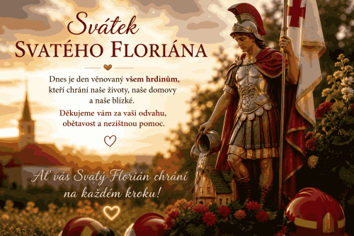 Svatý Florián připomíná odvahu v boji s ohněm