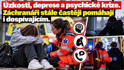  Úzkosti, deprese a psychické krize. Záchranáři stále častěji pomáhají i dospívajícím