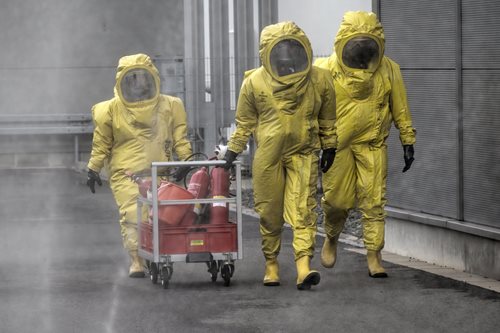 Hasiči nacvičovali likvidaci úniku ethylenoxidu ze zásobníku plynu v Havířově