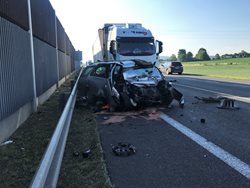 Tragická dopravní nehoda na obchvatu Kolína