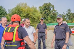 „PŘÍVAL 2021“ - cvičení složek IZS OLK a orgánů krizového řízení OK, Plumlovská přehrada