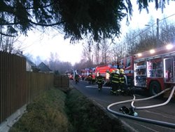 Požár rodinného domku ve Starém Jiříkově