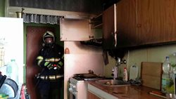 V bytě v Litovli hořela kuchyňská linka